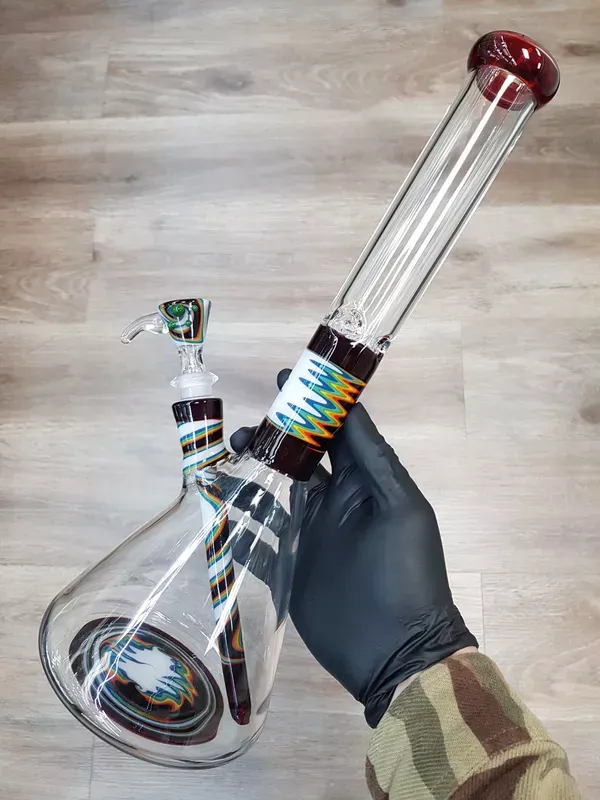 AUGY GLASS – Heady Wig-Wag Beaker Bong – #3