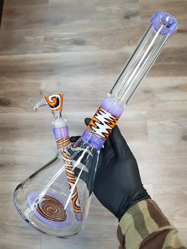 AUGY GLASS – Heady Wig-Wag Beaker Bong – #4