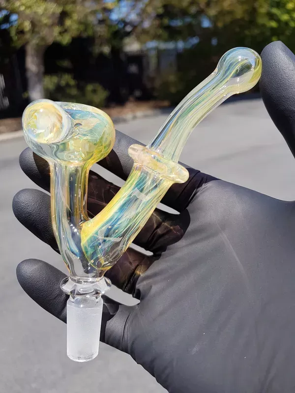 THE BEARDED MENACE – Fume Sherlock Slide w/ 4-Hole Bowl & 14mm Joint – #6