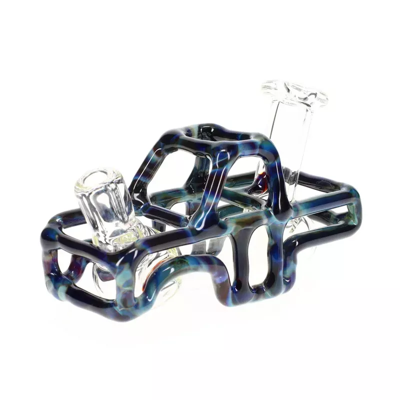 Big Lake Glass Blue and Amber Micro Truck / Blue/Ambr