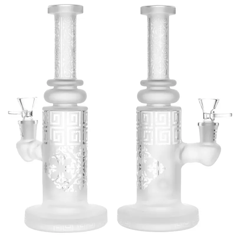 BIIGO Frosted Filigree Design Water Pipe | 10 ” | 14mm F