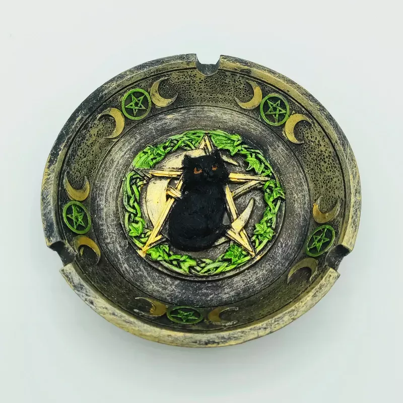Black Cat Pentagram Ashtray