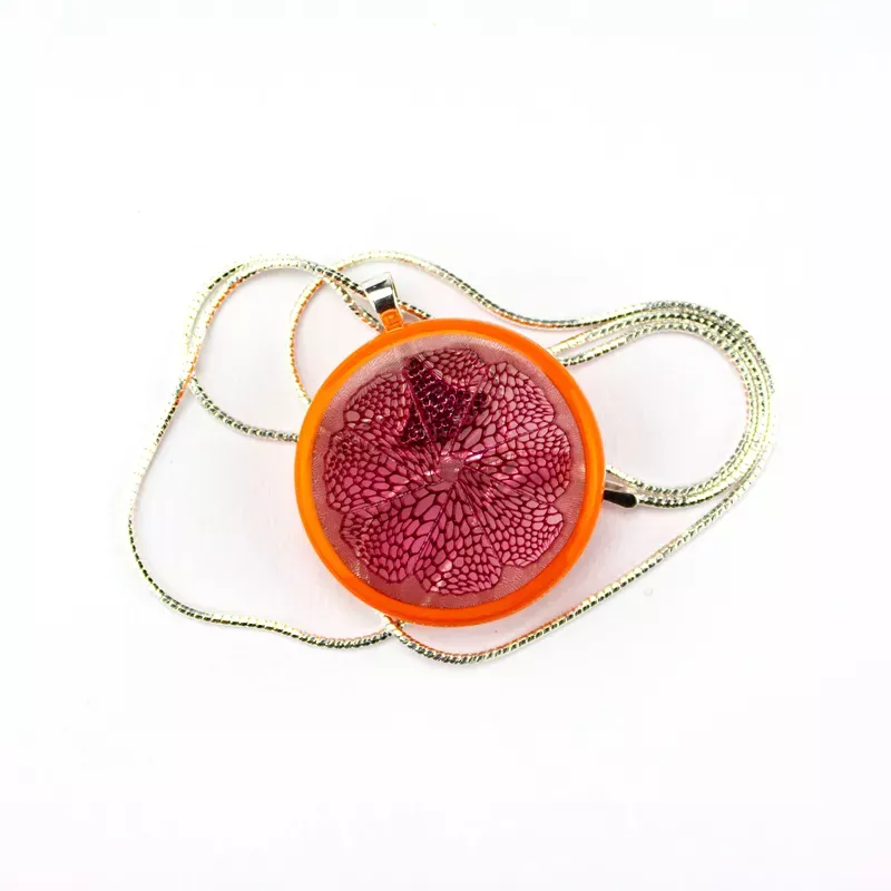 Blood Orange Slice Citrus Pendy #HGN74