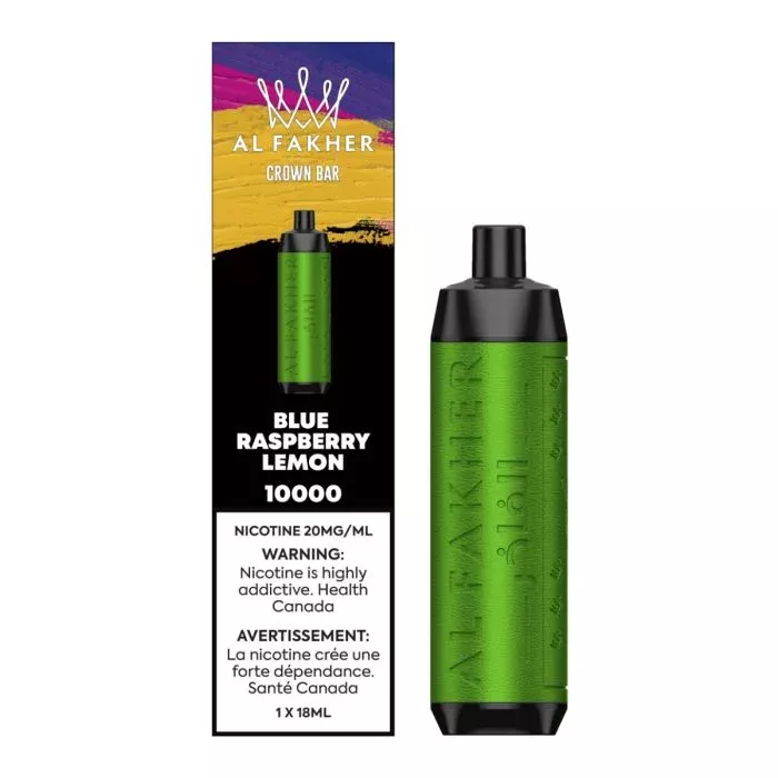 Blue Raspberry Lemon PRO – AL FAKHER Crown Bar Disposable Vape 10k