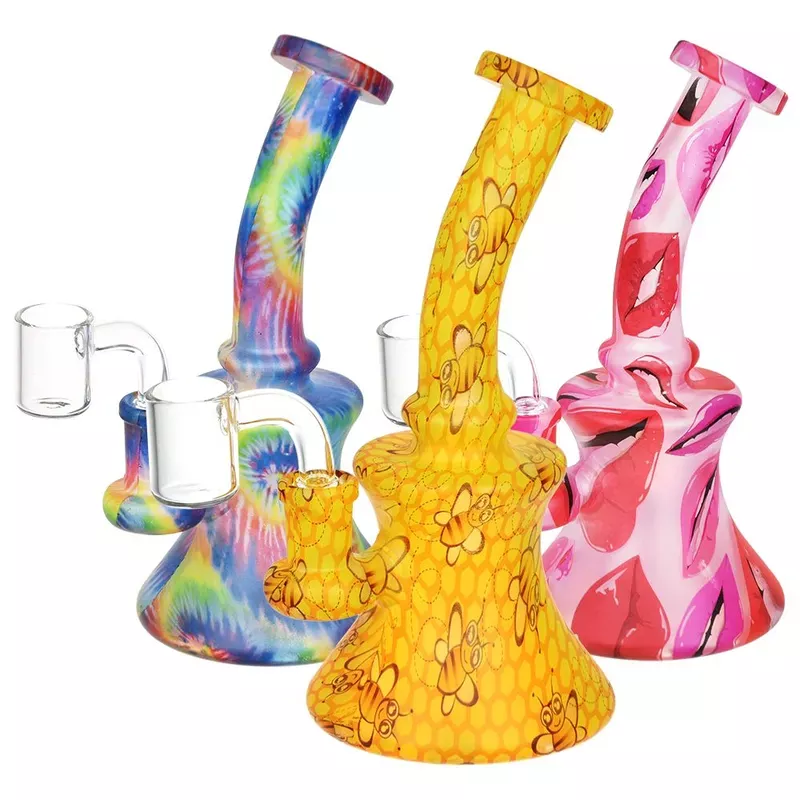 Bohemian Blend Bell Glass Dab Rig – 6.75 ” / 14mm F