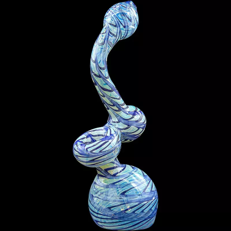 “Bubble Lock ” Color Raked Sherlock Bubbler Pipe
