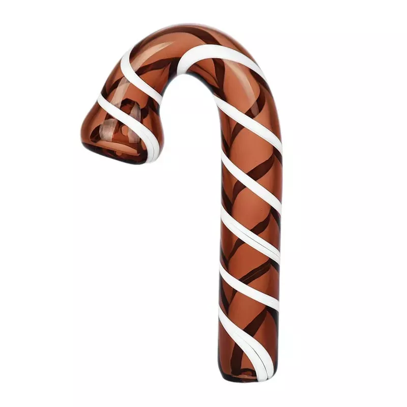 Candy Cane Glass Hand Pipe – 4.5 “