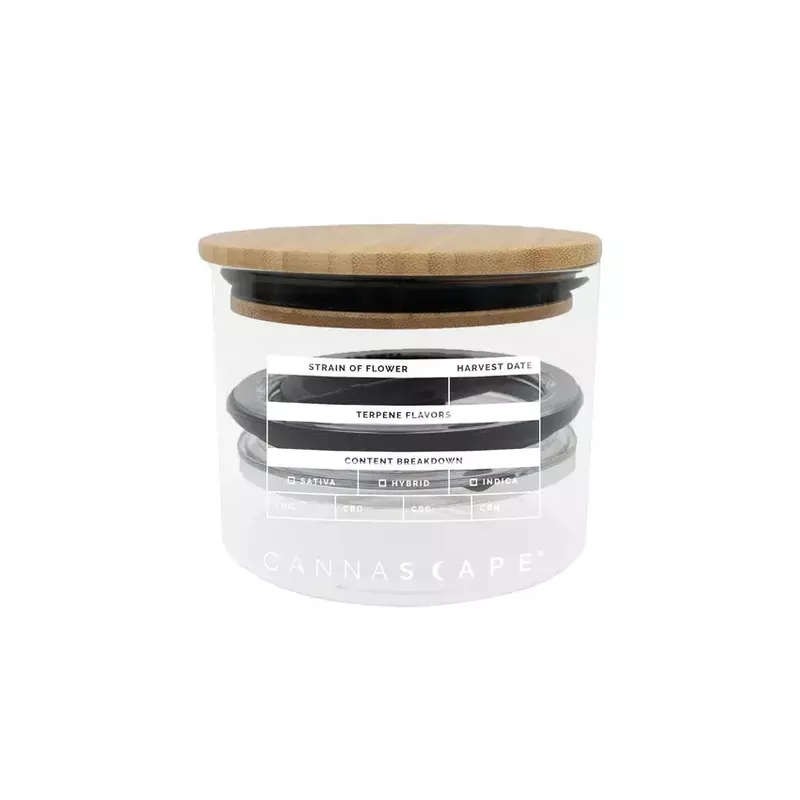 Cannascape 4 ” Glass Stash Jar – (1 Count)