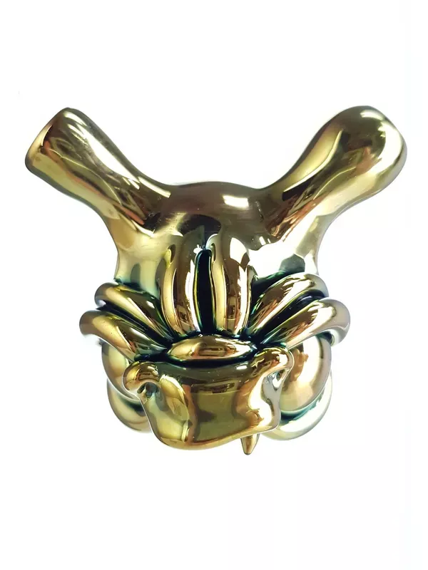 CASTO – Gold “Dragon” Glass Pendant