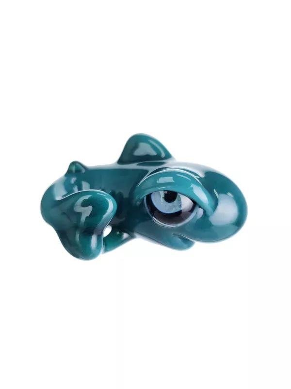 CAT JIVE – Glass Shark Pendant – Aqua Azul