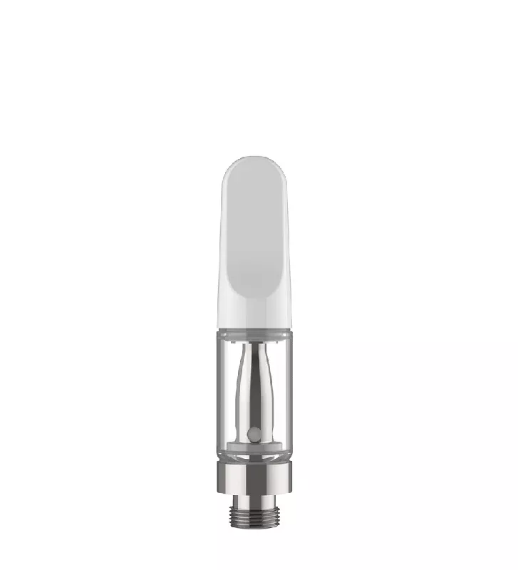 CCELL | TH2-EVO Glass Vape Cartridge with White Plastic Mouthpiece | 0.5mL – Snap Fit – 100 Count
