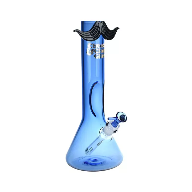 Cheech & Chong Glass Moustache Ride Beaker Bong
