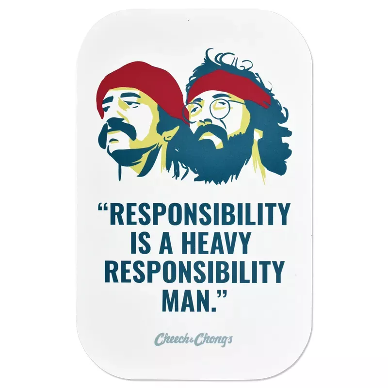 Cheech & Chong x Pulsar Responsibility Magnetic Rolling Tray Lid 11 “