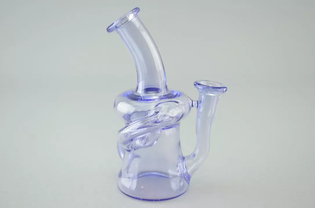 CHIP – Mini Klein Recycler Vapor Rig w/ 3-Hole Perc & 10mm Female Joint – Purple Rain