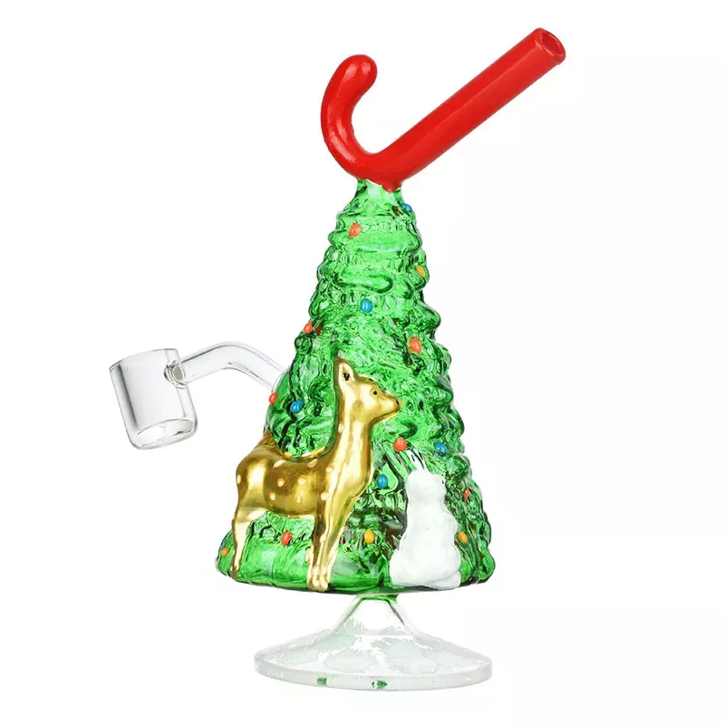 Christmas Tree w/ Candy Cane Glass Rig – 7.25 ” / 14mm F