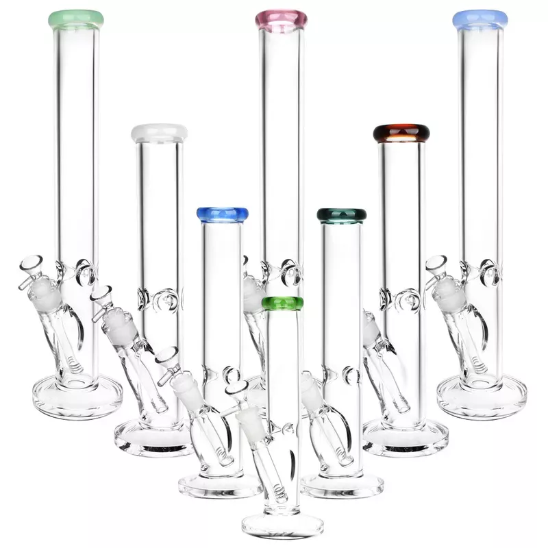 Classic Glass Straight Tube Bongs – Colors Vary