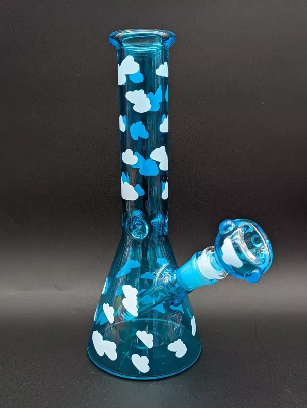 Cloudy Skies Beaker Bong 10 “