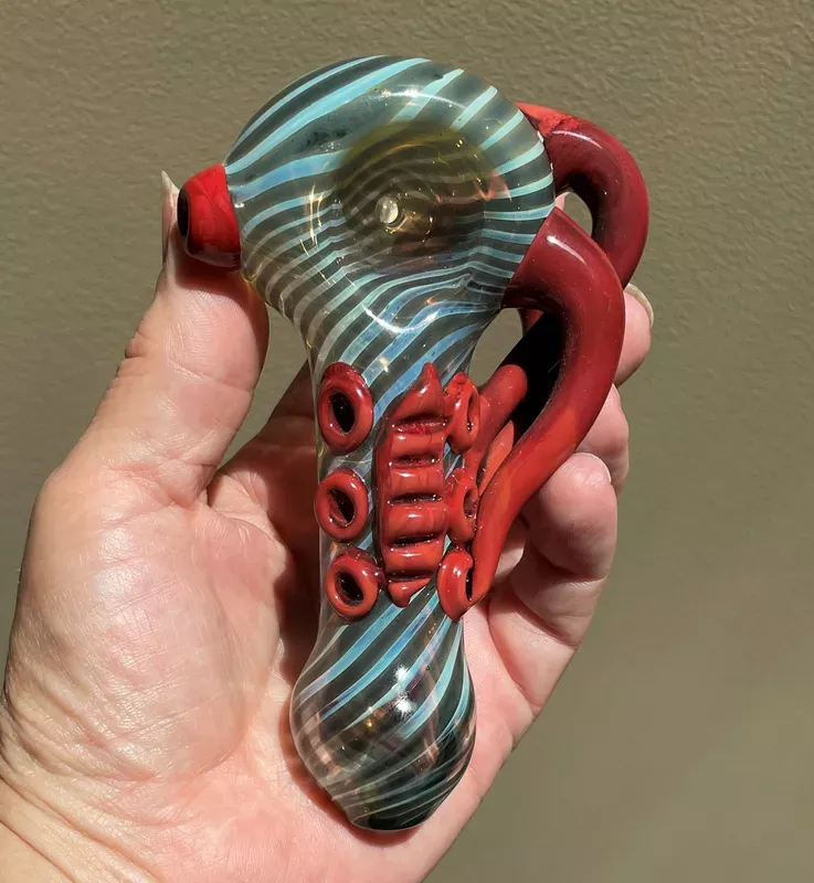 Collectible Thick Glass Best 5 ” hand Spoon Bowl Pipe Unique Design