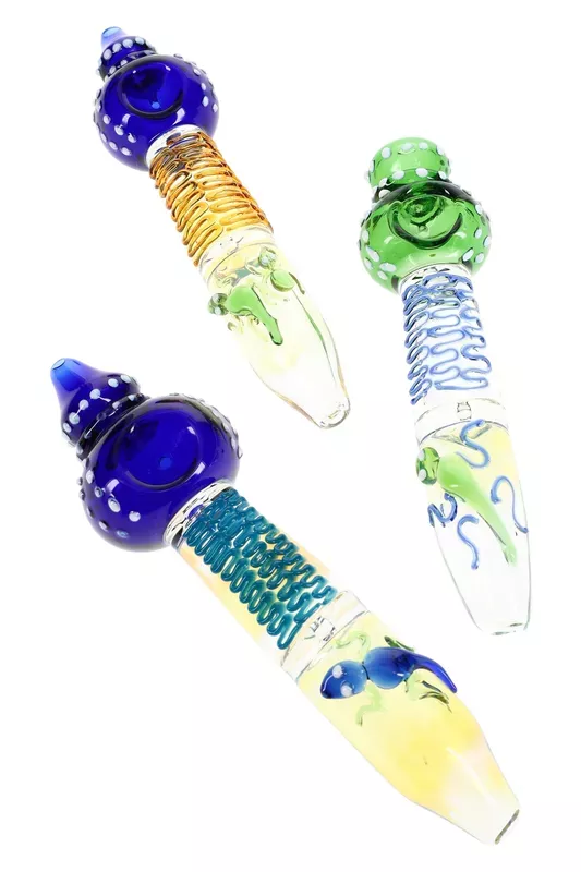 Color-Changing Glass Critter Steamroller “Critter Roll” – 7″ – Assorted Colors