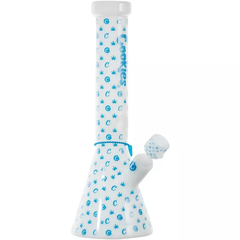 Cookies 14 ” Beaker Bong with Patterned Print – Choose Your Hue