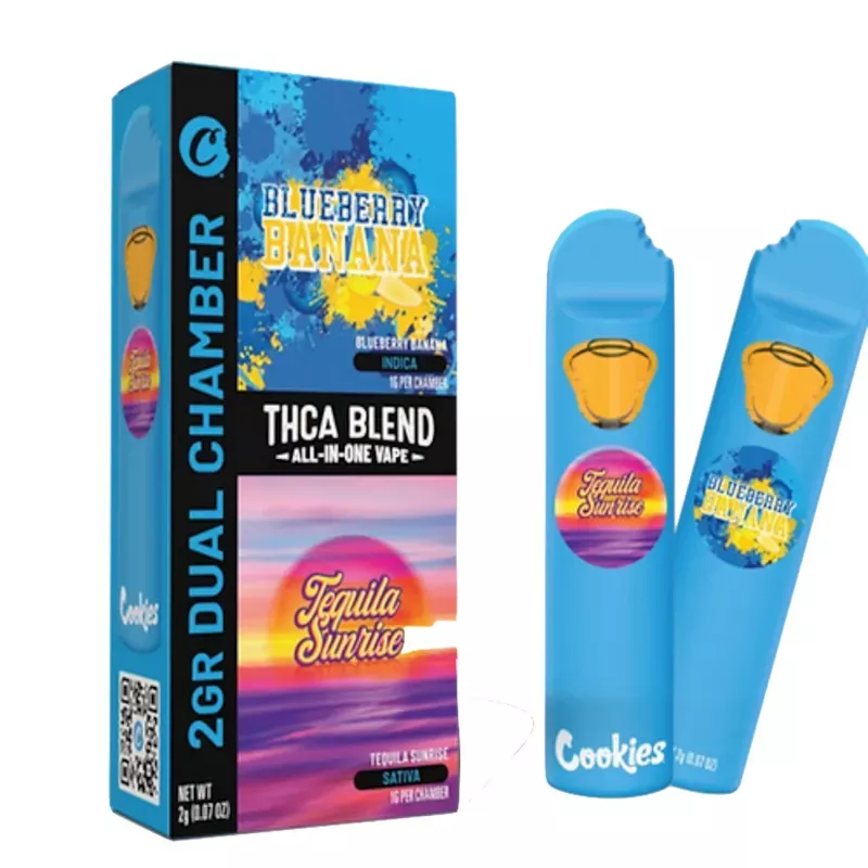 Cookies Blueberry Banana/Tequila Sunrise THC-A Vaporizer – 2000mg