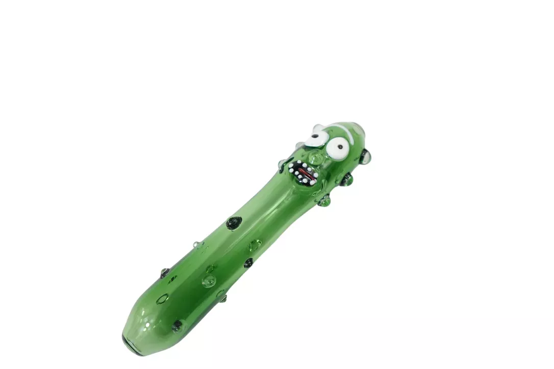 Cucumber Man Glass Hand Pipe