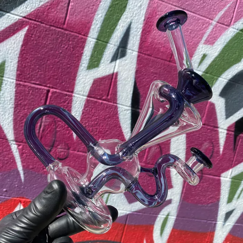 “Dark Amethyst ” Dual-Uptake Klein Recycler by McGrew Glass