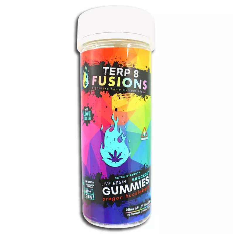 Delta-9 THC Live Resin KNOCKOUT Gummies – Oregon Huckleberry [20ct]