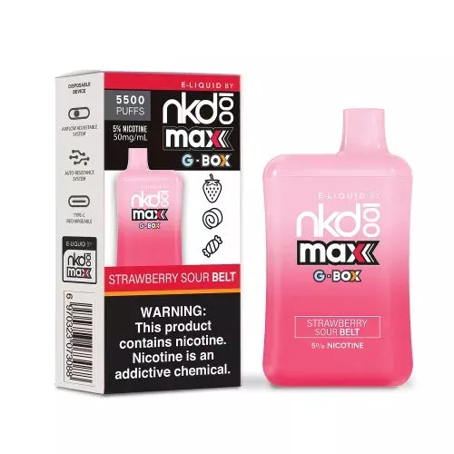 Disposable | Naked 100 Max | Strawberry Sour Belts