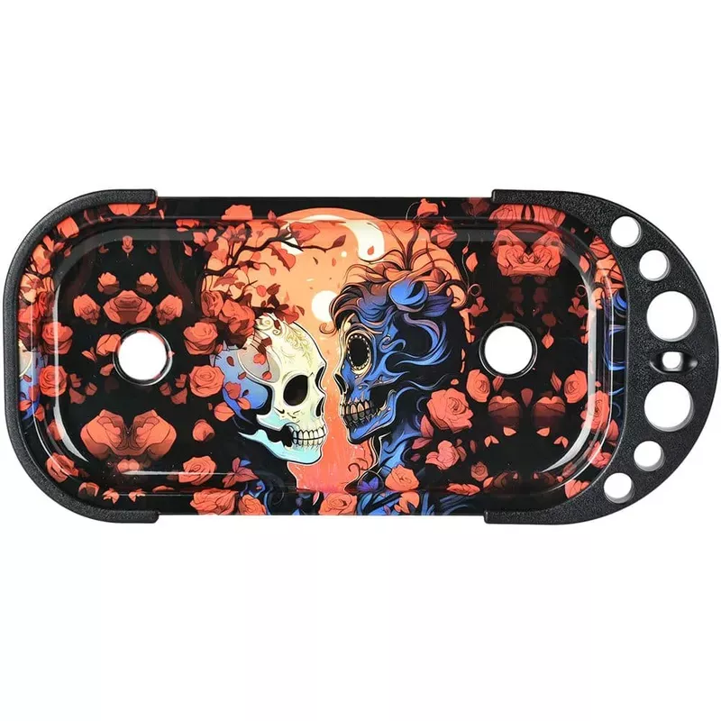 Elevated Metal Rolling Tray & Cone Loader Kit – Death Kiss / 9.25 “x4.2 “