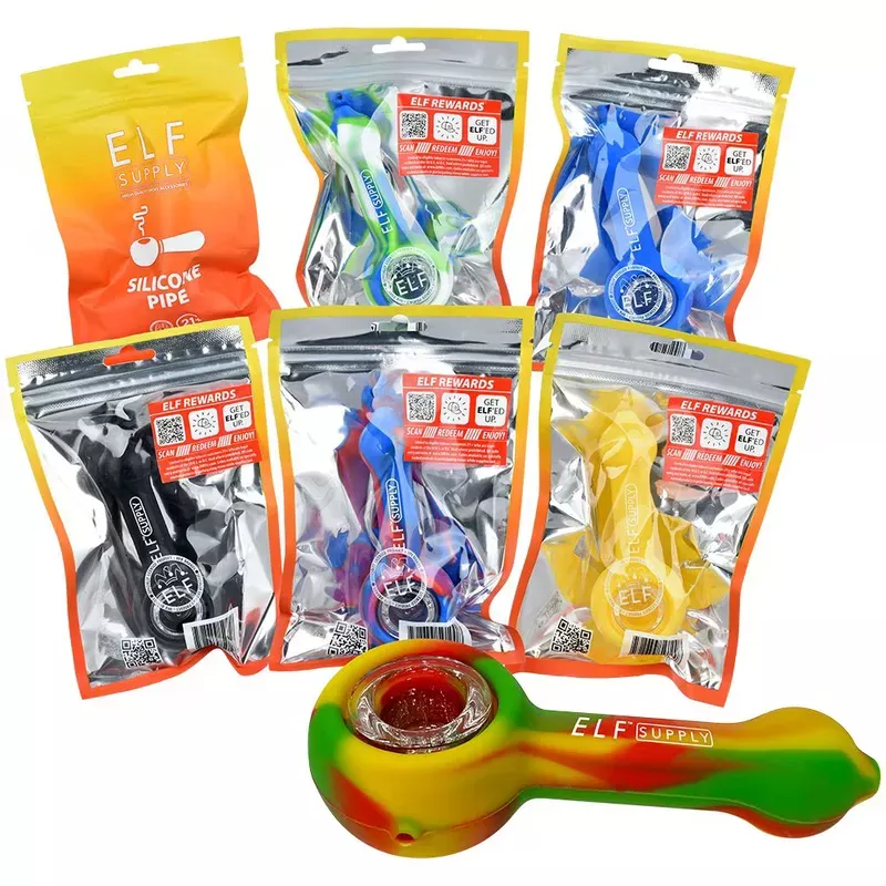 ELF Supply Silicone Spoon Pipe | 4.5 ” | Assorted Colors | 6ct Box