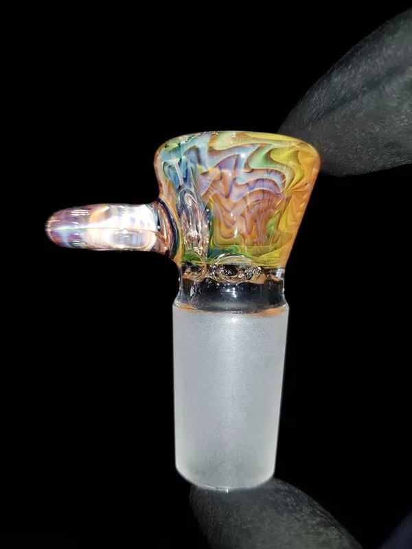 EMPIRICAL – 4-hole Martini Slide w/ Fumicello Donut Handle & 18mm Joint – Fume Wig-Wag #6
