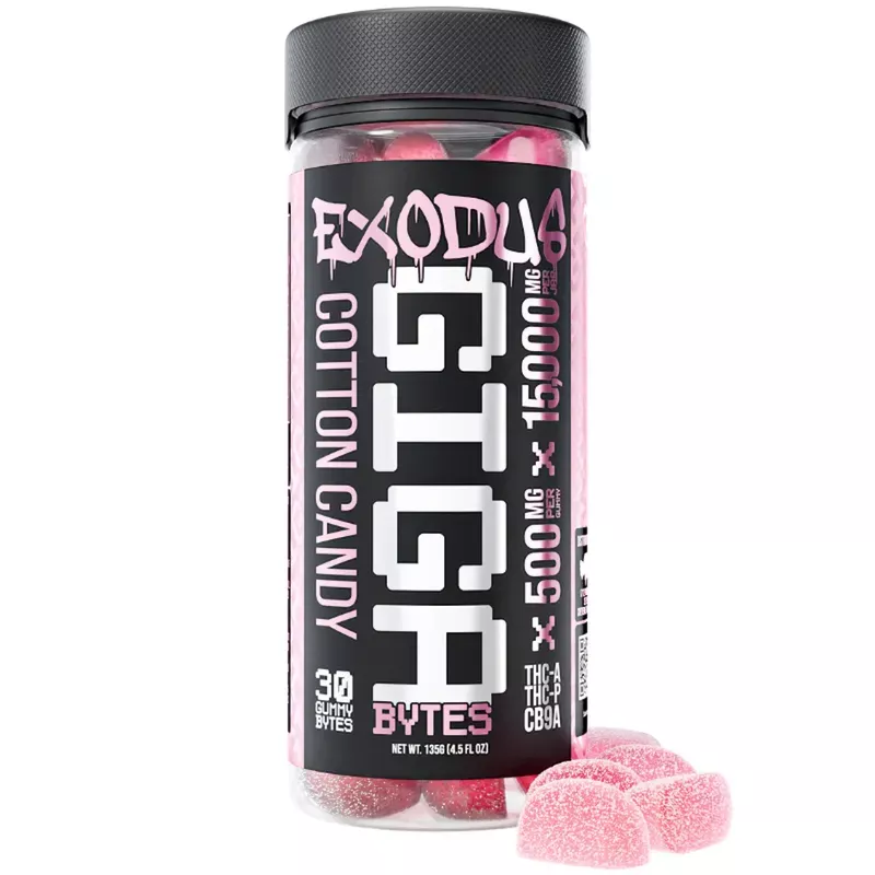 Exodus Gigabyte Cotton Candy THC-A Gummies – 15,000mg