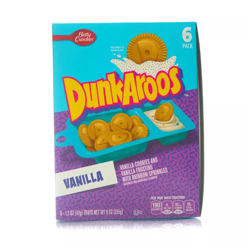 Exotic Dunkaroos Vanilla Cookies with Vanilla Frosting (6 pack)