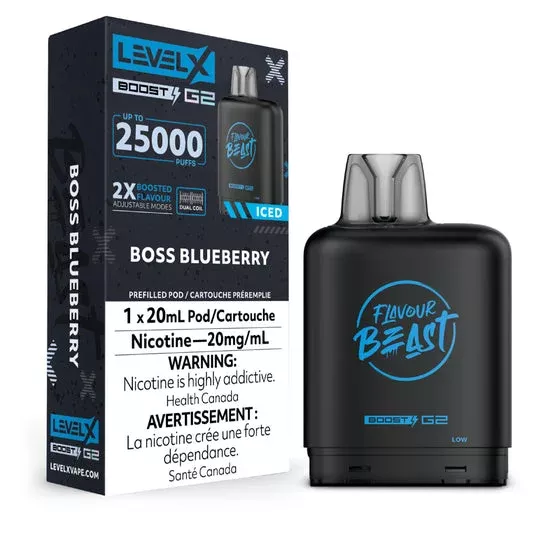 Flavour Beast Level X Vape Pod – 25K – Boss Blueberry Iced