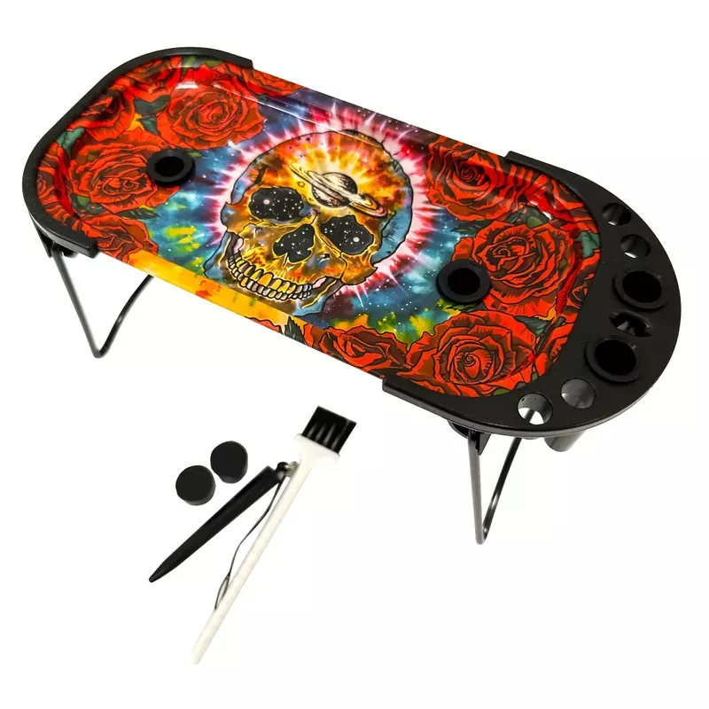 Folding Metal Tray Rolling Console – 6 Pieces Per Retail Ready Display 25267