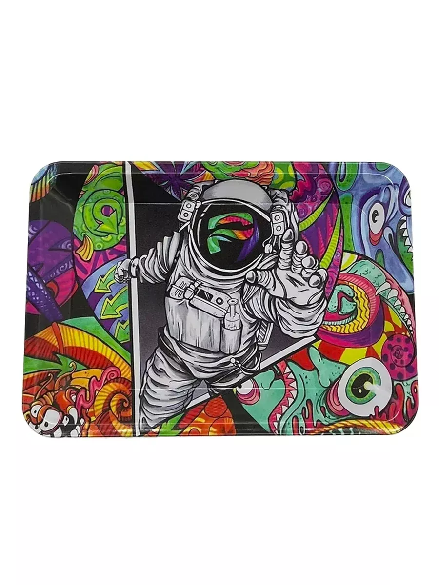 Funny Astronaut Tinplate Rolling Tray