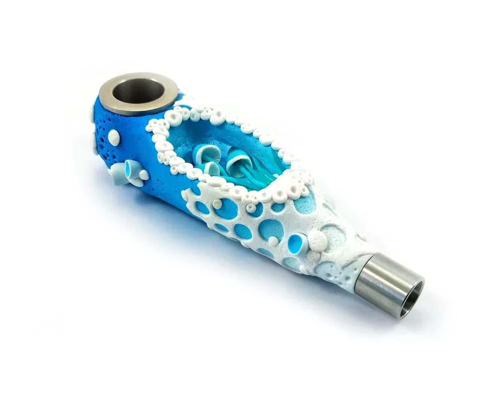 Gadzyl Light Blue Mushroom Metal Pipe