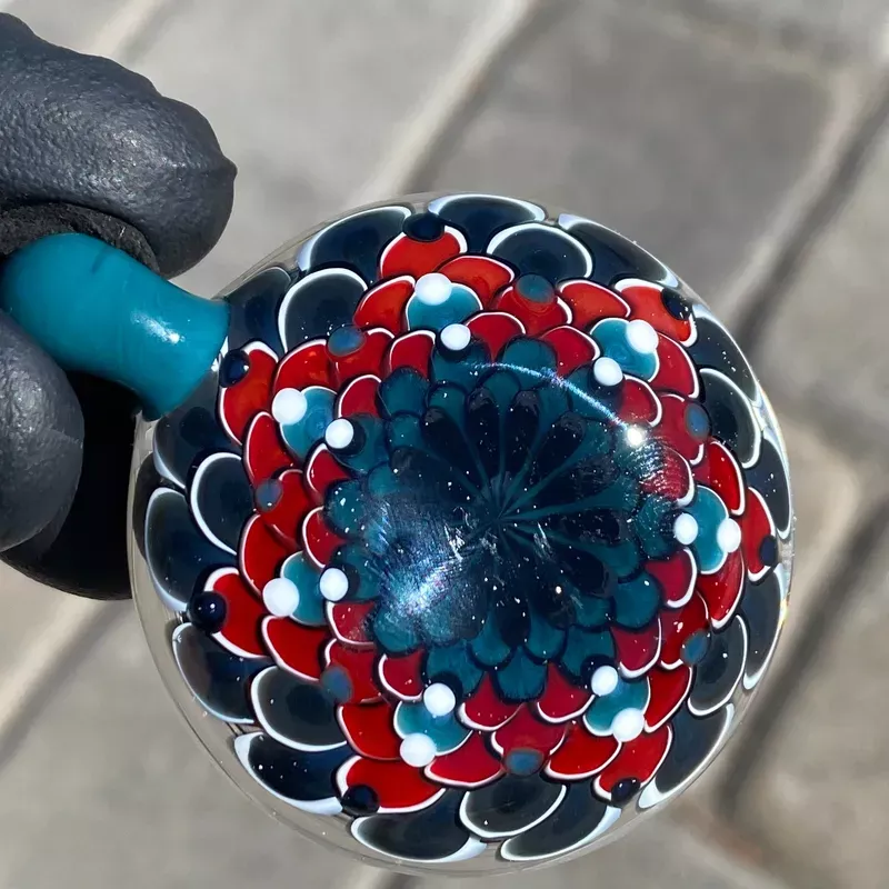 “Galactic Phoenix ” Dot-stack Pendant with Opal by Juju Glass