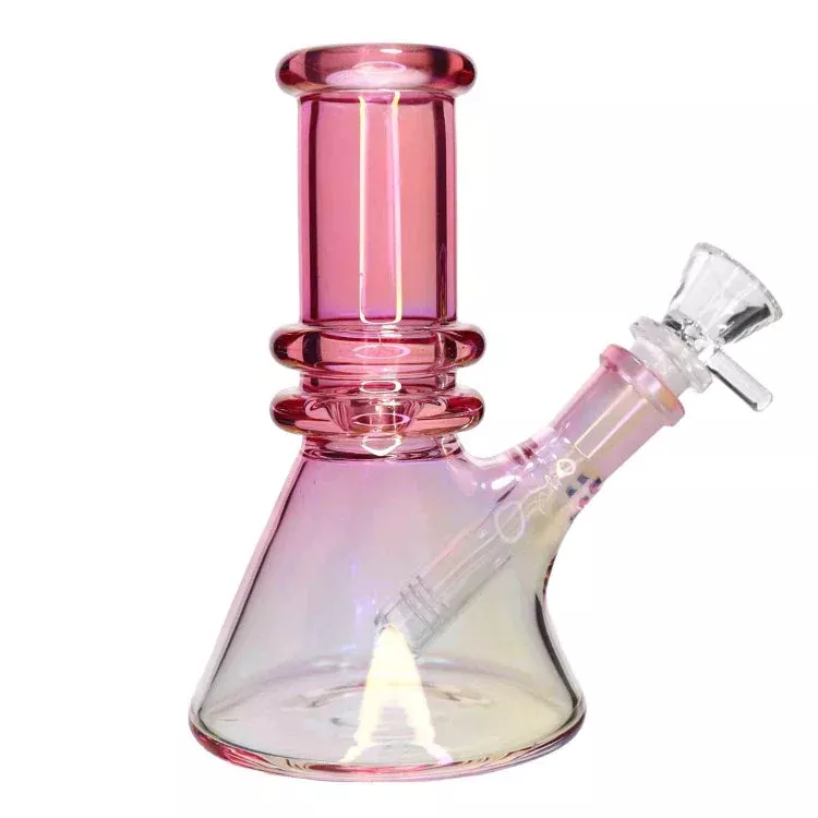 GC Heavy Iridescent Beaker Water Pipe – 6 in.