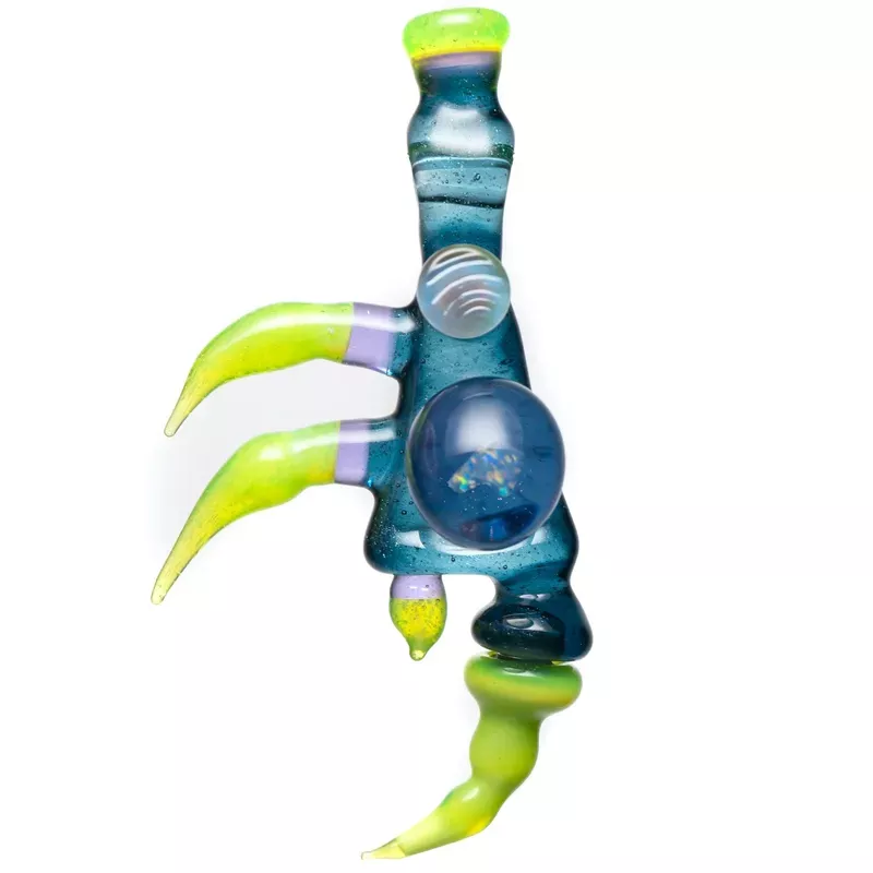 Ghost Cat – Magnetic Dabber Pendant #32 – Blue Stardust & Slyme