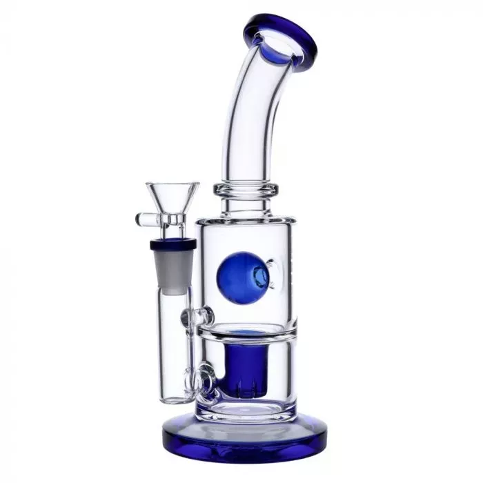 Glass Ball Bubbler with Slitted Perc | 8 Inches