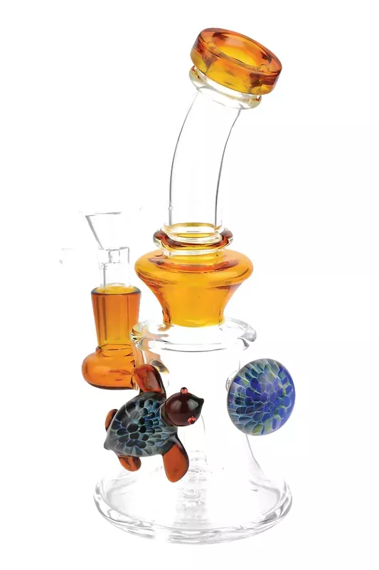 Glass “Turtle ” Water Pipe w/ Turtle