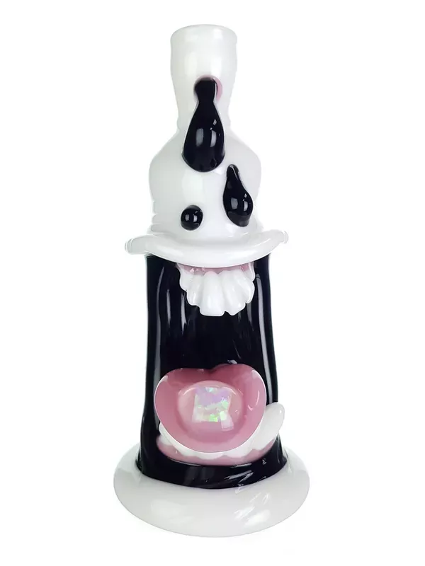 GLASSHOLE – Spray Paint Can Dab Rig w/ 10mm Female Joint – Black / White