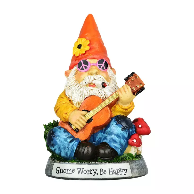 Gnome Worry Be Happy Resin Figurine – 4.5 “