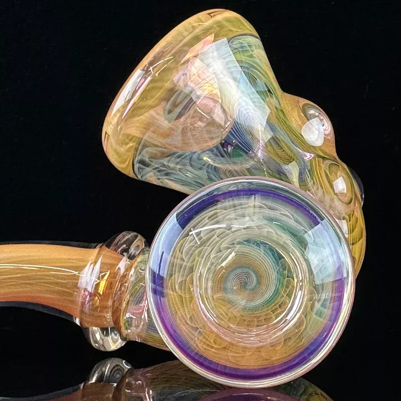 Gold Fumed Sherlock #5 by Avalon Glass