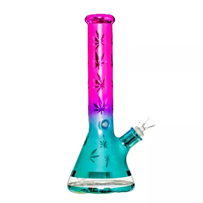 Grandaddy Purp Leaf Beaker Bong – 14in
