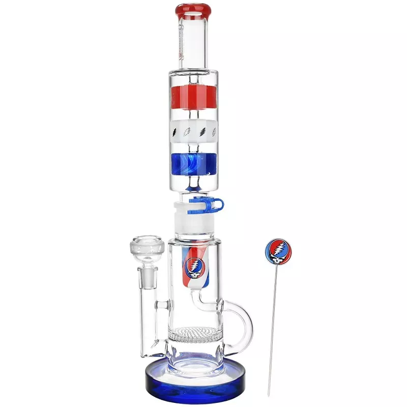 Grateful Dead Cool It Down Glycerin Water Pipe Kit – 16.5 ” / 14mm F