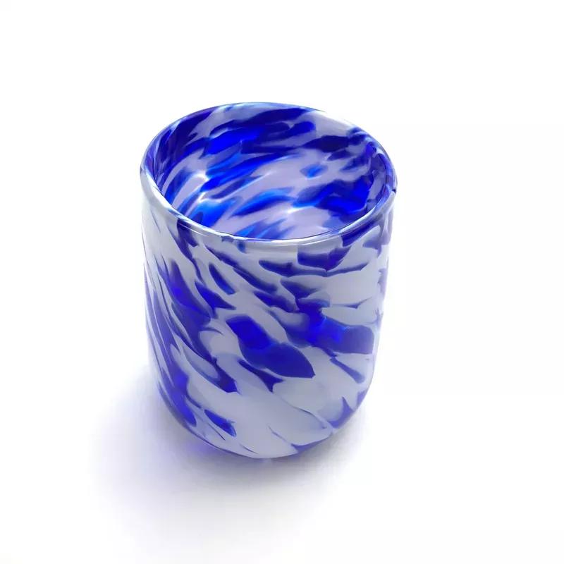 Hand Blown Glass Blue Tumbler