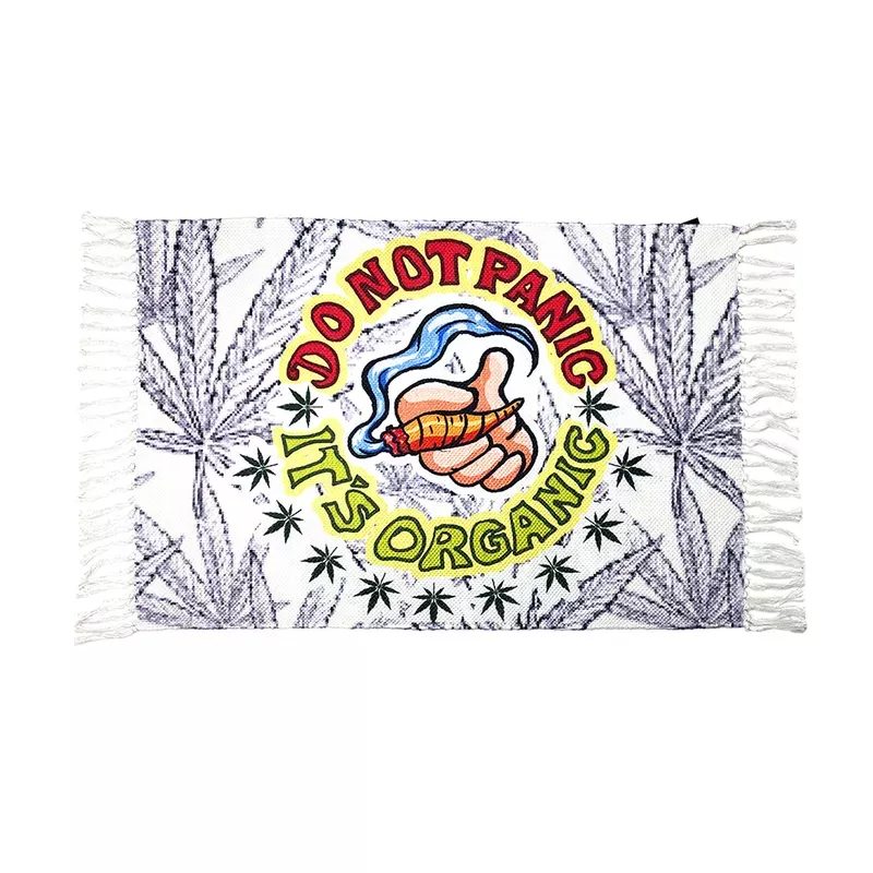 Handloom Printed Do Not Panic It’s Organic Art Design Doormat Size 2ft x 3ft